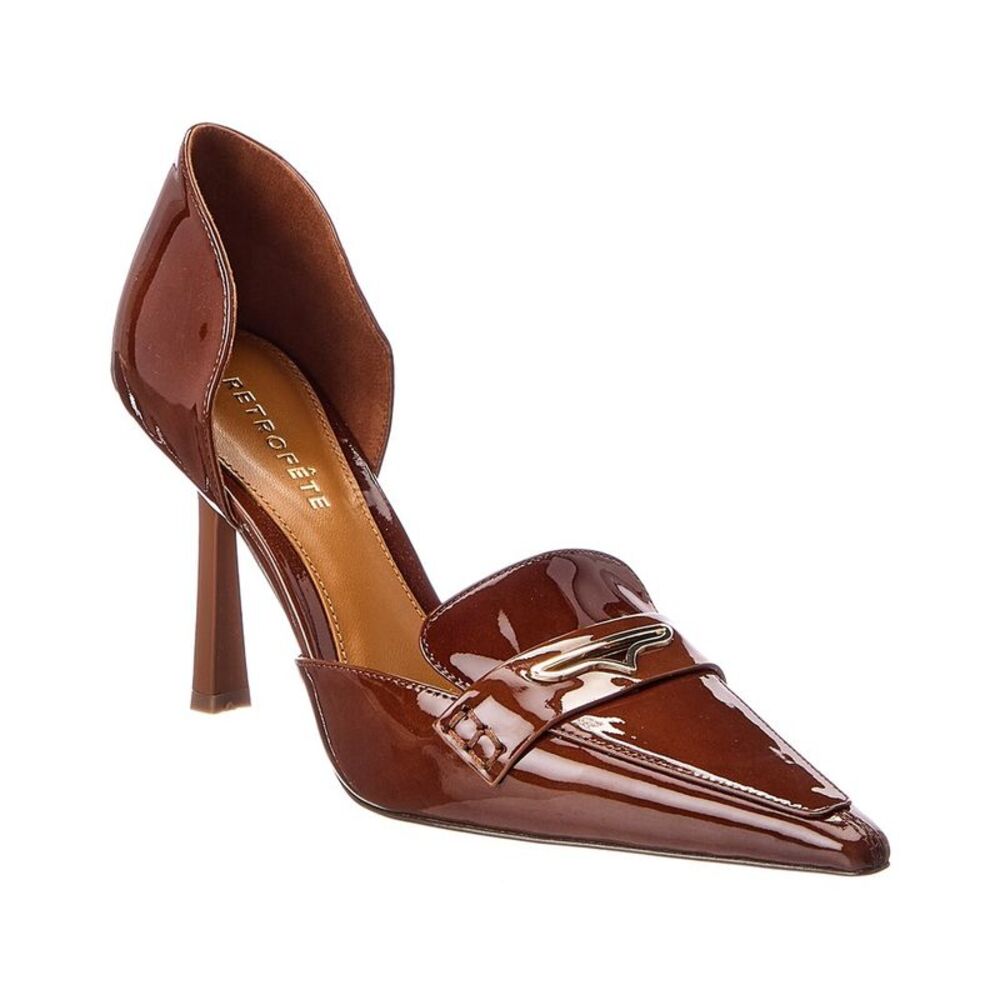 Retrofête Lida Patent Pump, Brown
